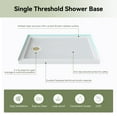 thumbnail image 5 of HOROW 48" x 32" Single Shower Base Acrylic Rectangle with Stainless Steel Brushed Gold Drain Left Drain Location, 5 of 9