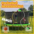 thumbnail image 6 of CITYLE 14FT Trampoline with Enclosure Net, Outdoor Trampoline for Kids and Adults, 1400LBS Trampoline with Basketball Hoop, Galvanized Steel Heavy Duty Trampolines with Xmas Gift, 6 of 8