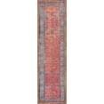 thumbnail image 2 of Unique Loom Outdoor Traditional Collection Area Rug - Fortitude (2' 7" x 10' Runner Vintage Salmon Coral/Beige), 2 of 9
