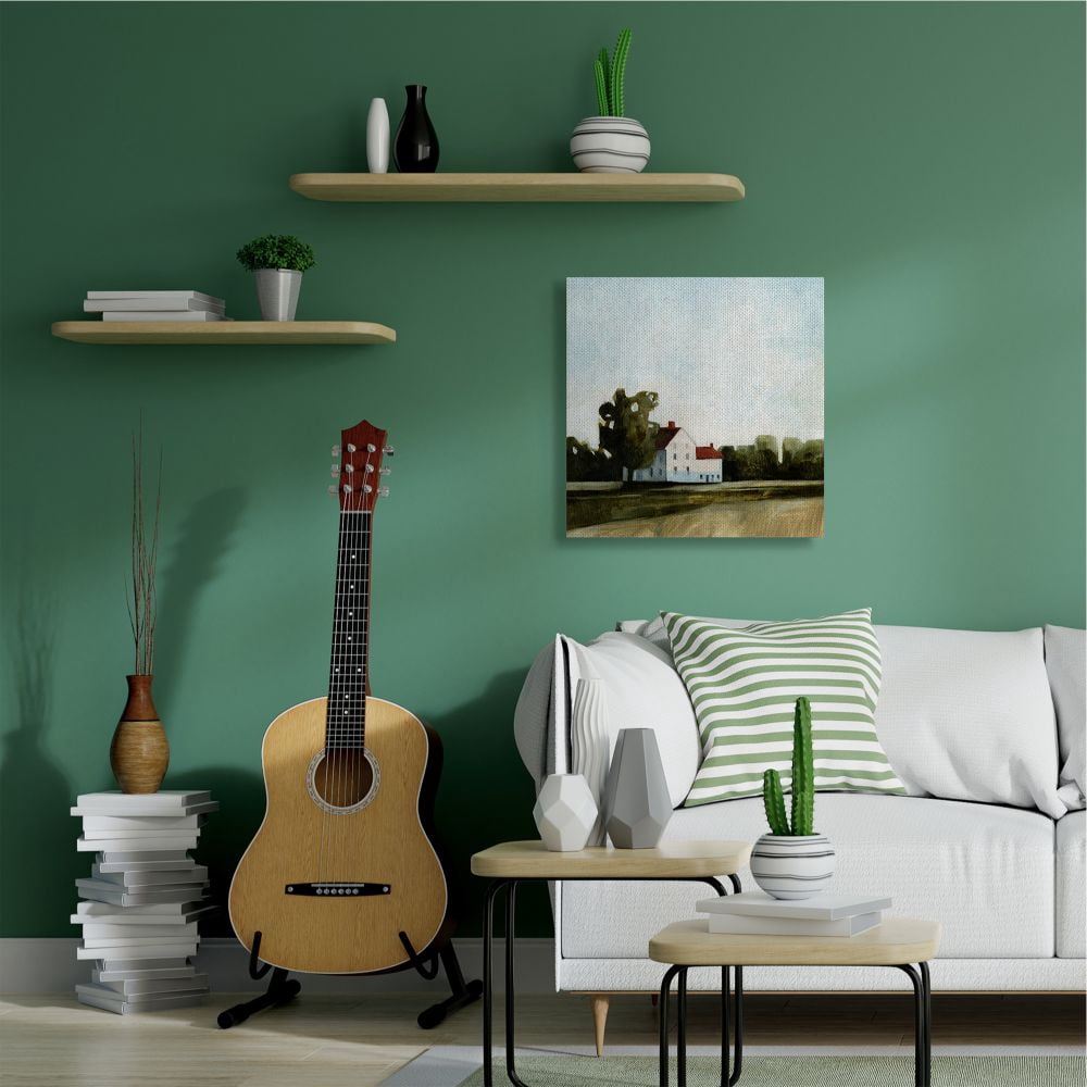 Stupell Industries Traditional Cottage with Trees Meadow Landscape Canvas Wall Art Design by Emma Caroline