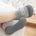thumbnail image 6 of RTKFRFLM Infant Non-Slip Indoor Walking Socks Gripper Sole First Walker Sock Shoes Blue 7-12Months, 6 of 7