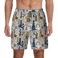 thumbnail image 2 of Goofa Llama and Cactus1 Printed Men's Swim Trunks Board Shorts Quick Dry Mens Swimming Trunks with Compression Liner,Breathable Fit Hawaii Beach Shorts-XX-Large, 2 of 9