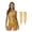 Gold, variant on iiniim Womens Latin Dance Sparkly Sequins Leotard with Fringe Modern Jazz Dancewear Gold L