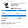 thumbnail image 2 of Blower Motor Resistor - Compatible with 2001 - 2005 Kia Rio 2002 2003 2004, 2 of 2