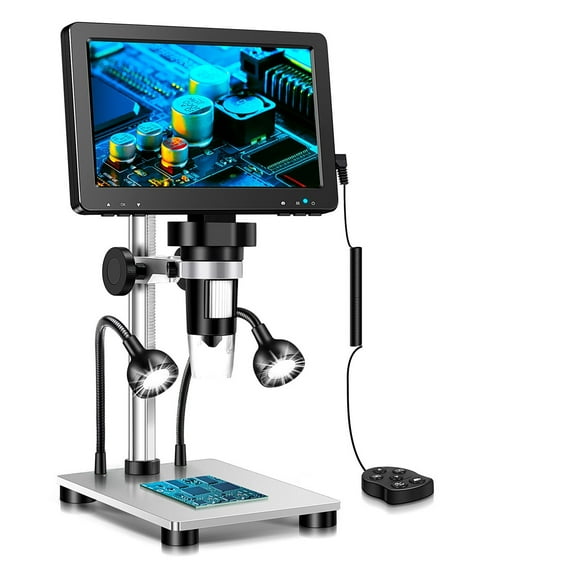 7'' LCD Scope DM9 1200X Digital 1080P HD Scope Soldering Repair Tool Coin Magnifier With 10 LED Light