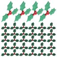 thumbnail image 2 of 100 piezas creativas de Navidad Artificial Berry Green Leaf Pick Plant Costume Tocado Accesorios de decoración para DIY Colgante Adorno (Verde, 5CM), 2 of 5