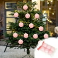 thumbnail image 6 of Christmas Decoration Balls, Christmas Tree Ornaments, Macaron Color Frosted Glitter Balls for Holiday Party Decorations, Plastic Durable Lightweight 6 Pack, 6 of 7