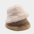 thumbnail image 6 of Lumtrix Faux Fur Winter Hats For Women Winter Christmas Stocking Stuffers Fluffy Solid Color Cap Beige One Size, 6 of 7