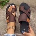 thumbnail image 2 of MIASHUI Womens Flip Flops Comfortable Summer Beach Walking Sandals,Brown,9, 2 of 9