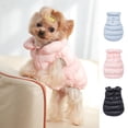 thumbnail image 1 of Chaleco acolchado acolchado de dos piernas para perros, abrigo abrigo impermeable para perros pequeños, tela negra azul rosado, tallas M L XL, cierre de cremallera, para exteriores en clima frío, 1 of 6
