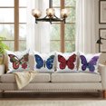thumbnail image 4 of Pbobriich Butterfly Decorative Throw Pillow Cover Set of 4, Square Pillowcases Cotton Linen Cushion Cover 18'' X 18'', 4 of 5