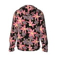 thumbnail image 3 of Balery Lilies Flowers Men's Women's UPF 50+ Sun Protection Lightweight Hoodie Performance Long Sleeve Shirt for Fishing Running-Large, 3 of 9