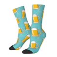 thumbnail image 1 of Fotbe Beer Calcetas Largas con Estampado para Hombre y Mujer – Calcetas de Compresión Transpirables y Elásticas, Viajar y Uso Diario Talla 5-11, 1 of 6
