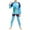 Blue, variant on POIUYTR Boys Long Sleeve Swimsuits One-Piece Rash Guard Swimwear Water Sports Sun Protection Full Suit Swimsuit Wetsuit with Hat
