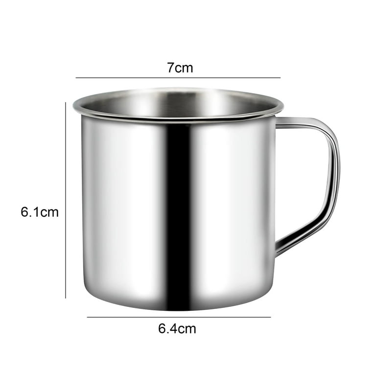 Set of 4 - Children's Stainless Steel Mug - 200 ml / 7 oz