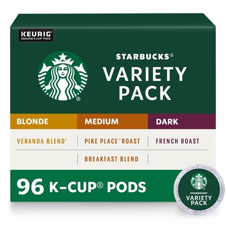 4 Boxes (96 Pods Total) of Black Coffee K-Cup Pods Variety Pack for Keurig Brewers