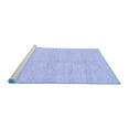 thumbnail image 2 of Ahgly Company Machine Washable Indoor Round Solid Blue Modern Area Rugs, 5' Round, 2 of 4