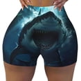 thumbnail image 2 of Picia Undersea Shark Printed Workout Shorts for Women Seamless Scrunch Butt Lifting High Waisted Yoga Gym Booty Running Moisture-wicking Short Pants-XX-Large, 2 of 9