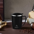 thumbnail image 5 of 304 Stainless Steel Coffee Mug with Lid - 12oz Thermal Insulated Travel Mug, Spill-Proof, Double-Wall Vacuum, Hot & Cold Beverage Cup - White/Purple, 11x8x5cm, Comfortable Handle, 5 of 7