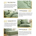 thumbnail image 5 of Davulos King Size Comforter Set Green，7 Pieces Chic Bedding Sets Soft Bed in a Bag for All Seasons, 5 of 9