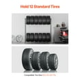 thumbnail image 2 of VEVOR Rolling Tire Storage Rack 2-Shelf Tire Holder Hold up to 12 Standard Tires, 2 of 9