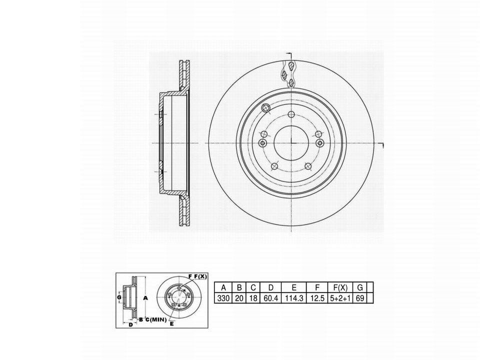Winstop Brake Rotor, Rear WS248378, Hyundai Genesis Coupe 2016-2010