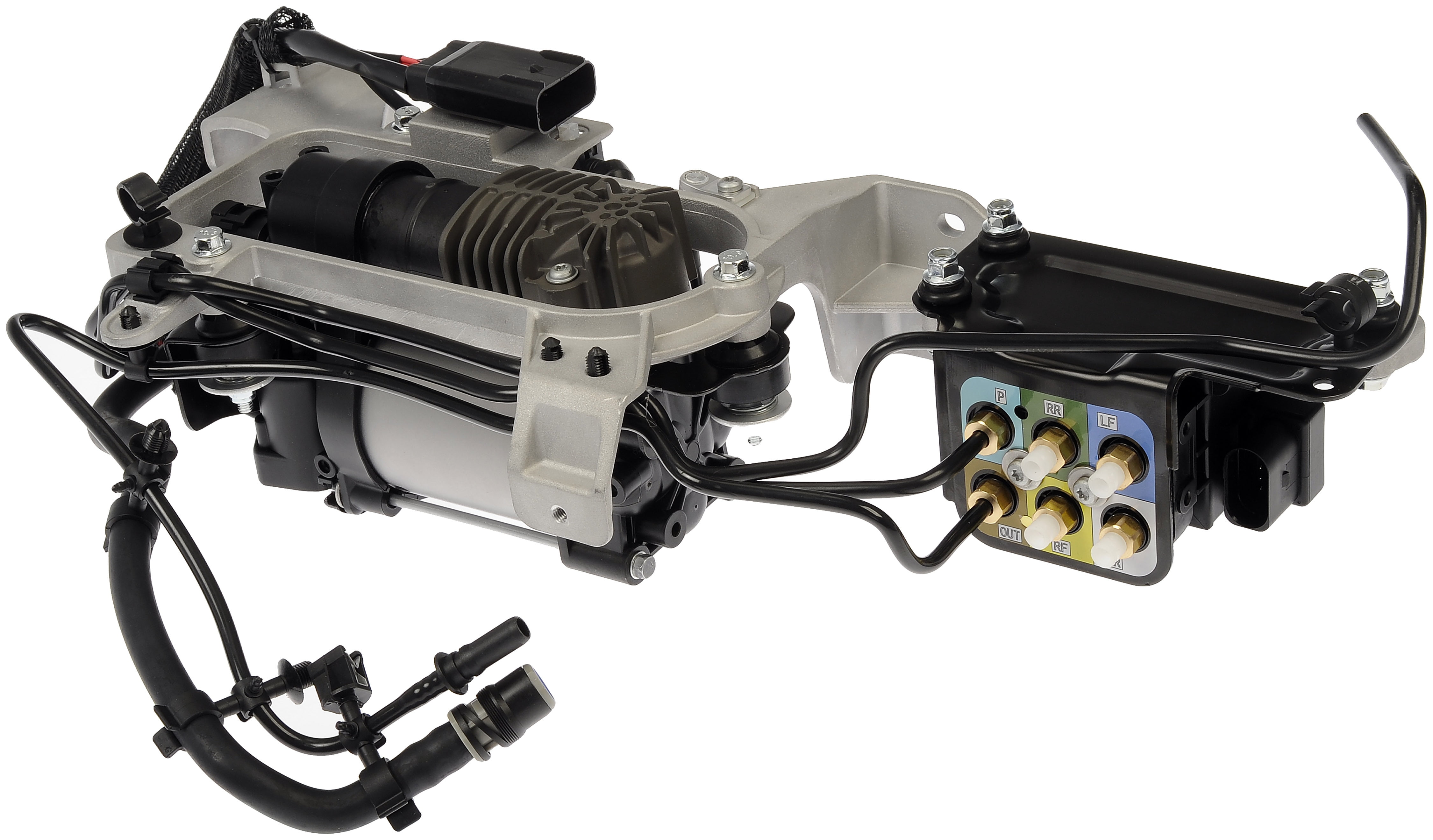 Dorman 949-356 Air Suspension Compressor for Specific Ram Models, Black; Silver