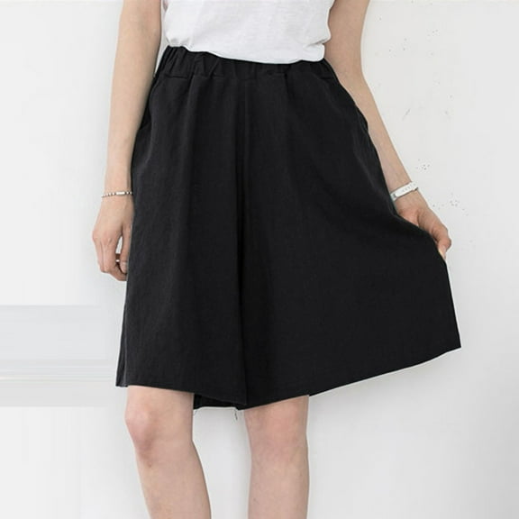 Honeeladyy Lounge Pant with Pockets Women Casual Ankle-Length Pants Loose Hot Pants Cotton And Linen Long Trousers