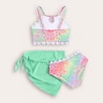 thumbnail image 6 of LRen Girls Swimsuits Size 10-12 3pcs Ruffle Beach Swimwear for Girls Cute Summer Rash Guard Bathing Suit Girl Beach Swimwear Summer Beach Outfit, 6 of 8