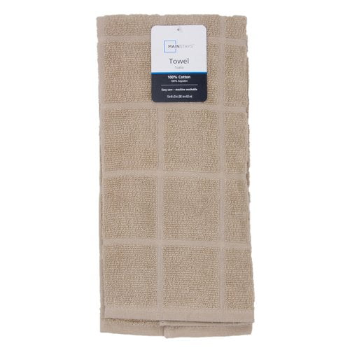 Mainstays Solid Beige Kitchen Towel