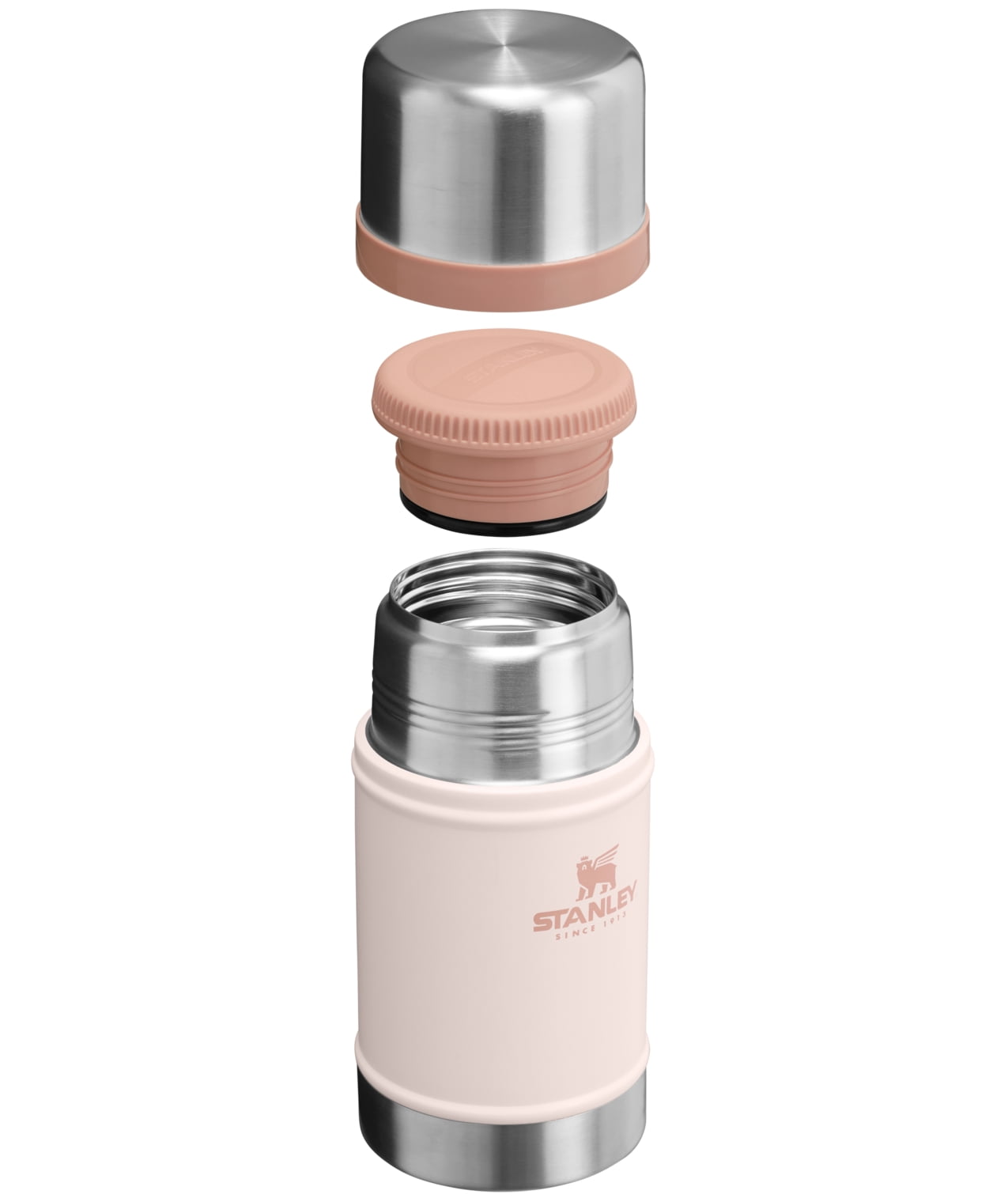 Stanley Legendary Classic 24 oz Refillable Travel Bottles, Rose Quartz, 1 Count, Stainless Steel Food Jar