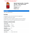 thumbnail image 2 of Right Tail Light Assembly - Compatible with 2001 - 2004 Toyota Tacoma 2002 2003, 2 of 2