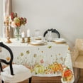 thumbnail image 2 of Autumn Tablecloth Fall Maple Leaves Polyester Table Cover Watercolor Thanksgiving Pumpkins Berry Table Cloth Farm Harvest Autumn Falling Leaves Table Cover for Autumn(Rectangle, 60"×84"), 2 of 5