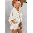 thumbnail image 2 of utcoco Women's Half Sleeve Striped Jumpsuits Casual Rompers, 2 of 4
