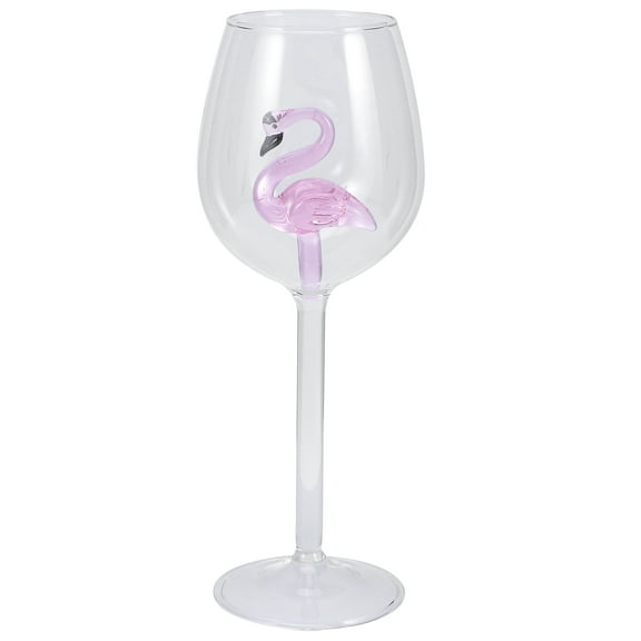 PBPBOX Flamingo Wine Glass Clear Glass Elegant Design for Decoration