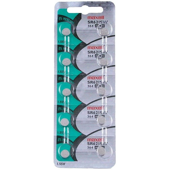 Maxell Watch Battery Button cell SR621SW SR-621SW 364 (Pack of 15)