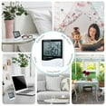 thumbnail image 4 of Tignapoo Digital Temperature and Humidity Monitor HTC-1 - White, Battery Not Included, Displays Time, Max/Min Memory, 12/24 Hour Format, Wall Mountable or Desk Stand, Accurate Measurement Range -10, 4 of 7