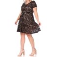 thumbnail image 2 of Women's Plus Size Lace Short Sleeve Party Midi Dress, 2 of 5