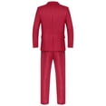 thumbnail image 5 of iiniim Men's Gentleman Tuxedo Suit Lapel Blazer Button Down Vest with Pants Set Wedding Party Slim Fit Outfit, 5 of 7