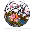 thumbnail image 4 of Fine Art Lighting Tiffany Window Panel, 24-Inch, 218 Glass Cuts, Includes 19 Cabochons, 4 of 6
