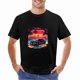 thumbnail image 3 of Miami street car sunset T-shirt Trendy Tees Summer Beach Tops Aesthetics T-shirt, 3 of 5