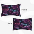thumbnail image 4 of Balery Purple Butterfly Pillow Covers,Bed Pilowcases,Reversible Plush Throw Pillow Covers End Pillow Encasement,Pillow Case - 20"X30", 4 of 9