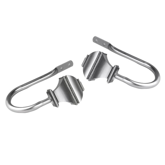 InStyleDesign Eugene Curtain Holdback Pair - n/a satin nickel Satin, Nickel Finish, Silver Finish