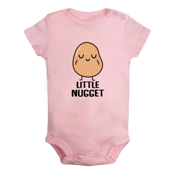Little Nugget Potato Funny Rompers Newborn Baby Bodysuits Infant Jumpsuits Kids Cotton Graphic One-Piece Outfits