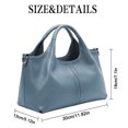 thumbnail image 2 of Women Top Handle Satchels Leather Handbags Large Capacity Work Tote Shoulder Crossbody Bags,Sky Blue, 2 of 9