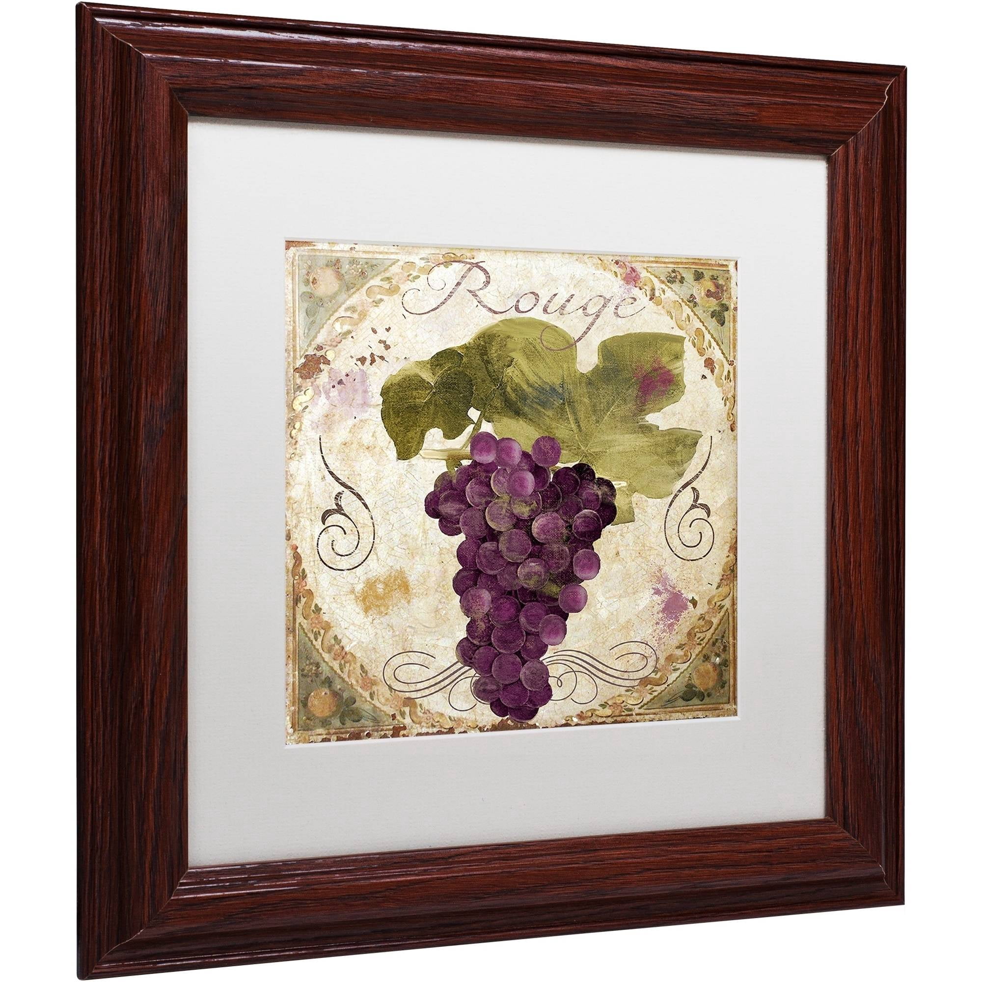 Trademark Fine Art "Tuscany Table Rouge" Canvas Art by Color Bakery White Matte, Wood Frame