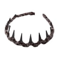 thumbnail image 2 of Silicone Bowl Danhjin Leopard Tooth Headbands Comb Plastic Hoop U Shaped Tooth Hair Bands Wavy Teeth Hair Hoop Exquisite Shape Makeup, 2 of 4
