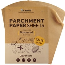 Katbite 220 Pcs Unbleached Parchment Paper Sheets, 12x16 Inches, Non-Stick Balanced Baking Paper