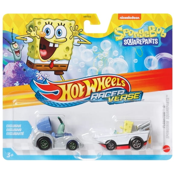 Hot Wheels Spongebob Squarepants Spongebob & Plankton Die Cast Car 2-Pack (2026)
