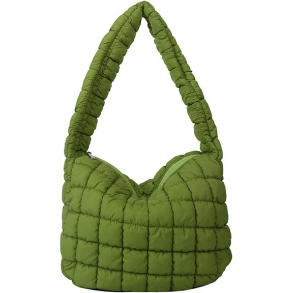 Kukuzhu Puffer Tote Bag Women Quilted Large Shoulder Bags Puffy Bubble Hobo Pleated Purse Nylon Padding Cloud Crossbody Bag 2023